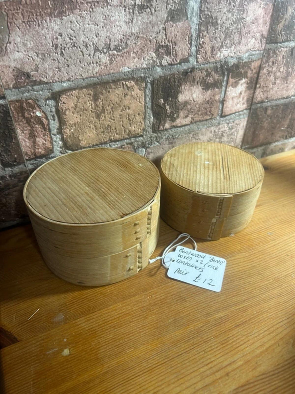 Pair of Bentwood Bento Boxes x 2