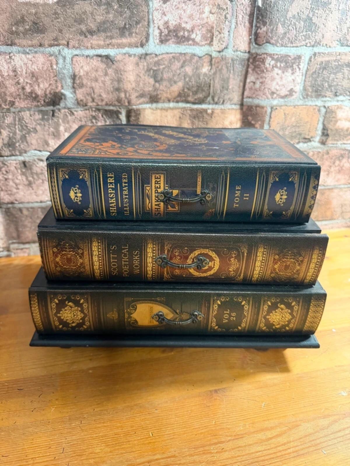 Vintage Style Shakespeare Themed Book Drawers