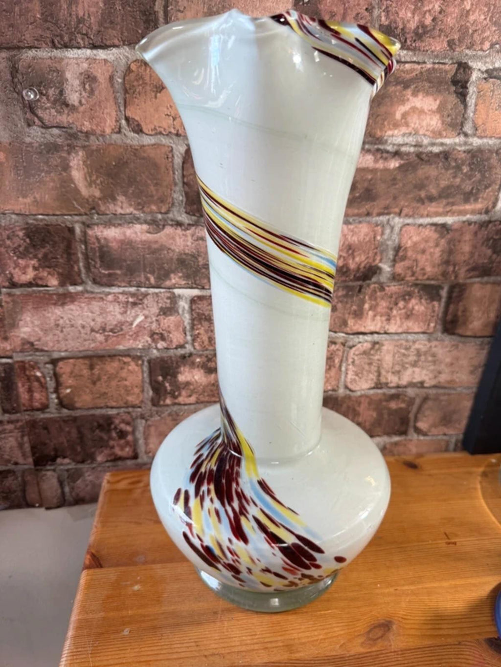 Murano Large Glass Patterned Vase