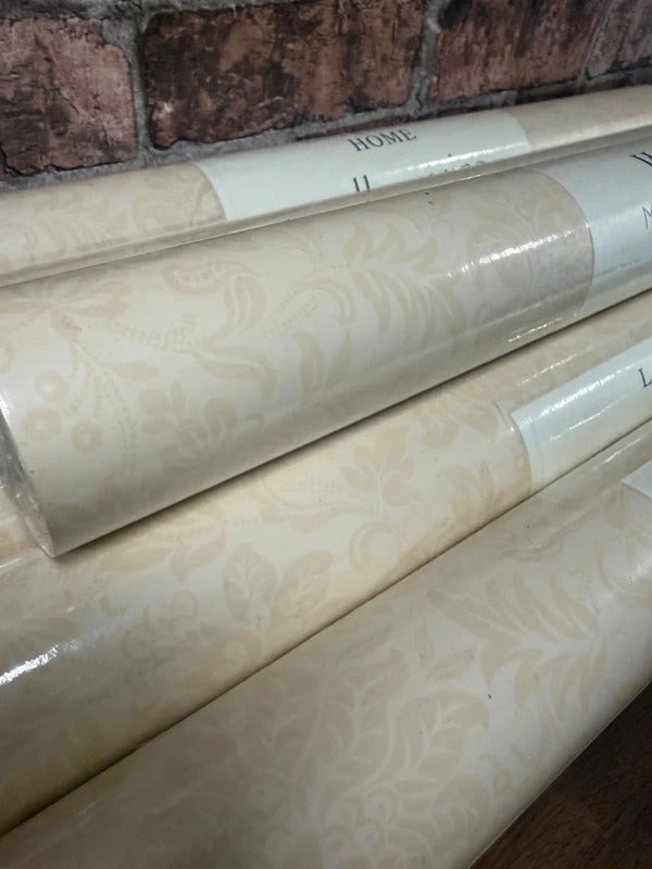 Laura Ashley Cream "Percy" Wallpaper Rolls x 6