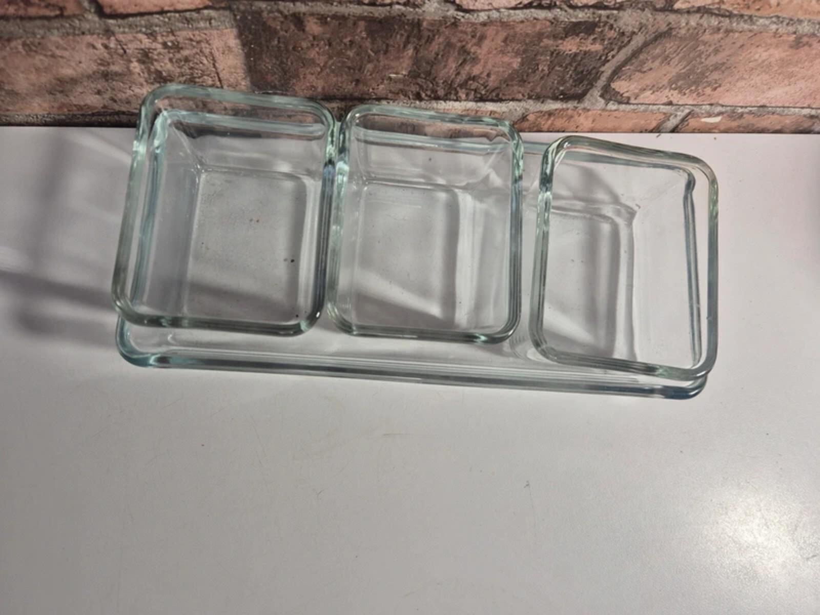 Ikea glass dishes and tray