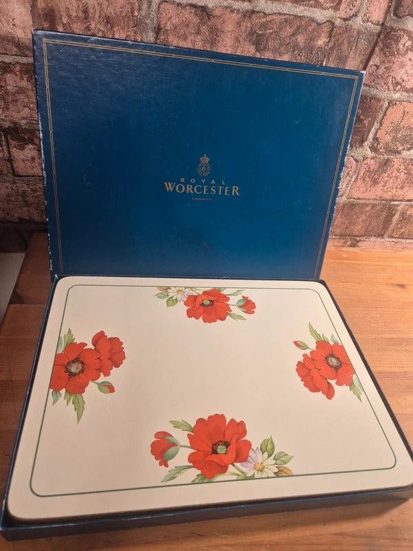 Royal Worcester poppy placemats