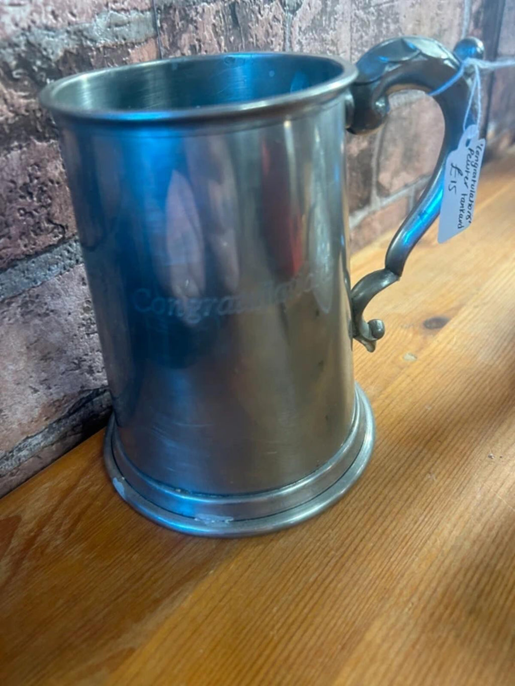 Congratulations Pewter Tankard