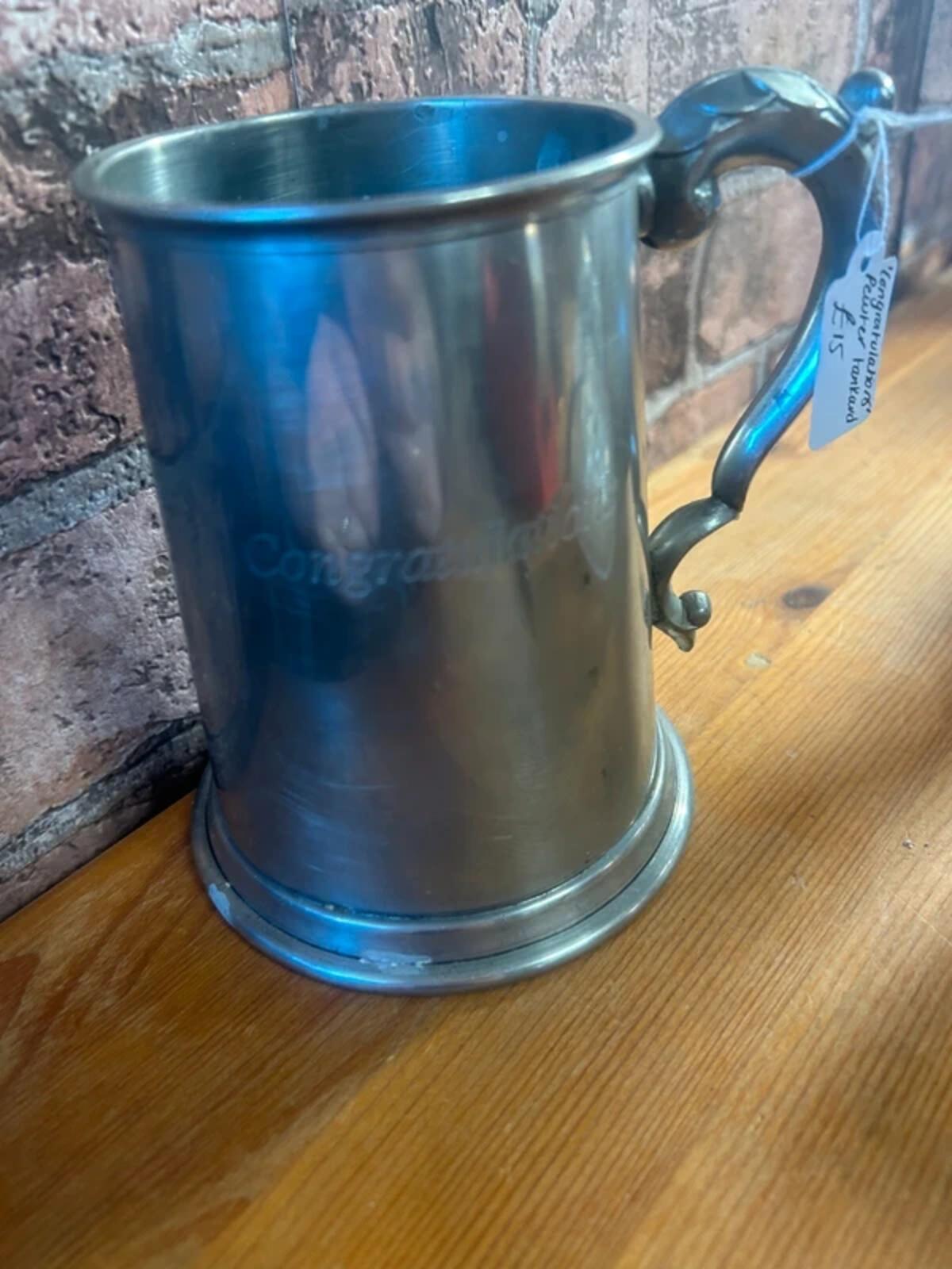 Congratulations Pewter Tankard