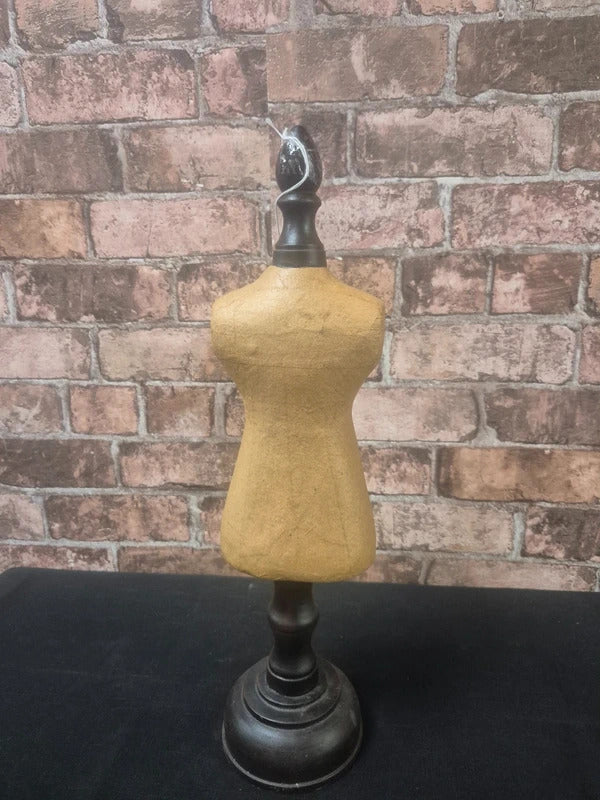Vintage style paper mache tabletop mannequin jewellery stand