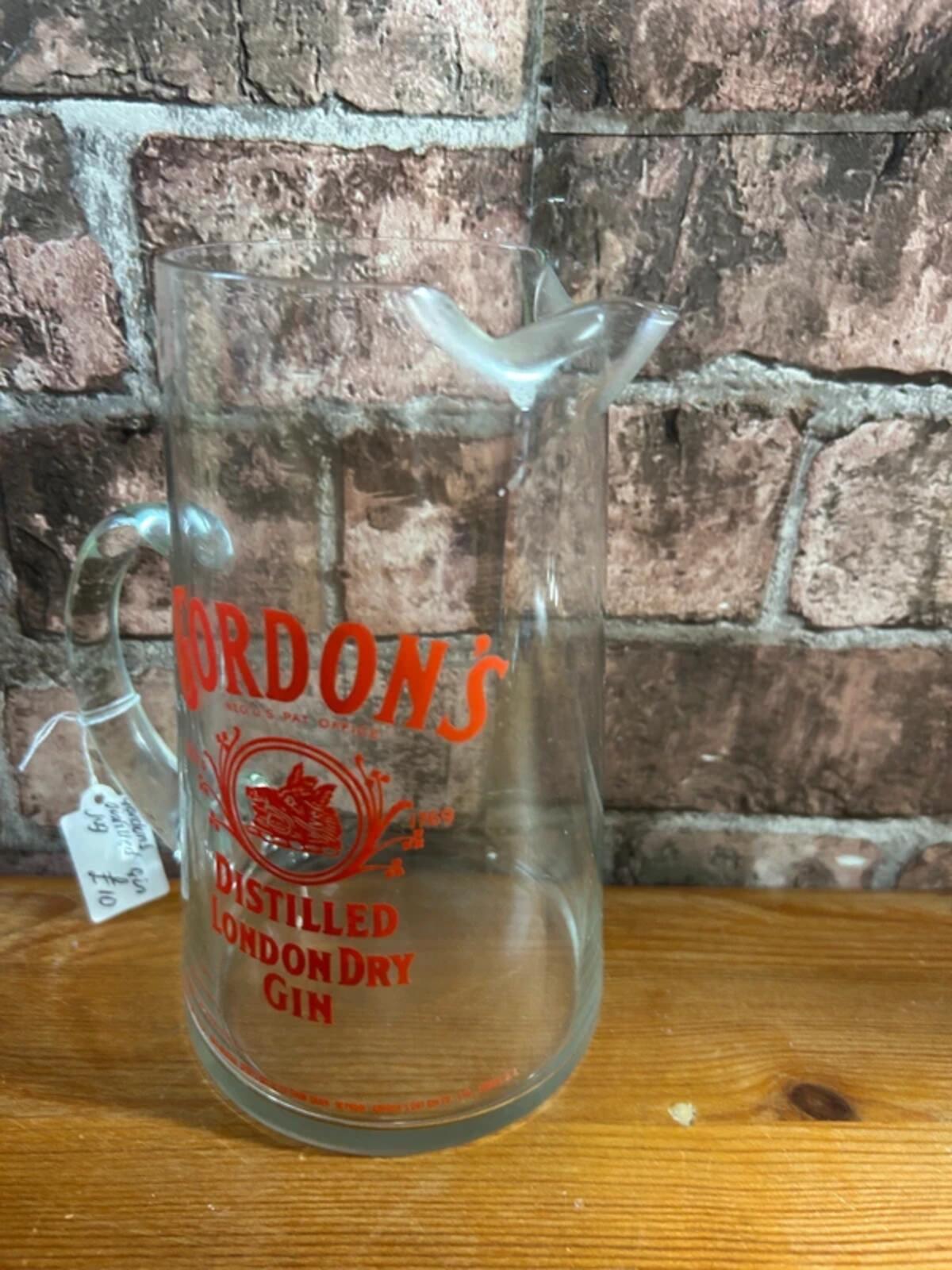 Gordons Distilled Gin Glass Pitcher Jug