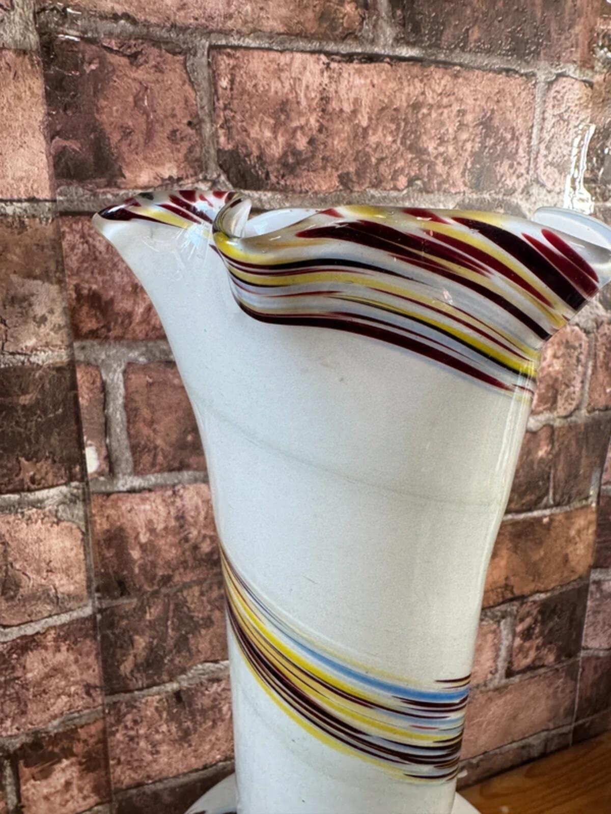 Murano Large Glass Patterned Vase