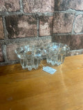 Pair of Vintage MCM 1960's Glass Bubble Tealight Holders -
