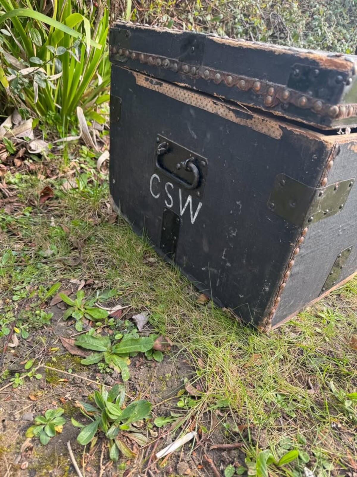 Antique A Boswell 19th Century Steamer Trunk