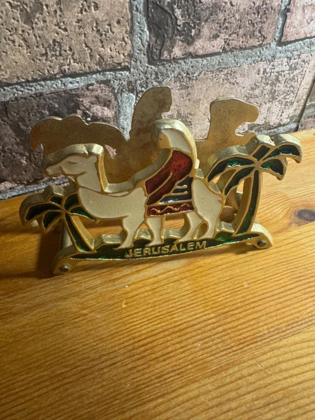 Brass Jerusalem Napkin/Letter Holder