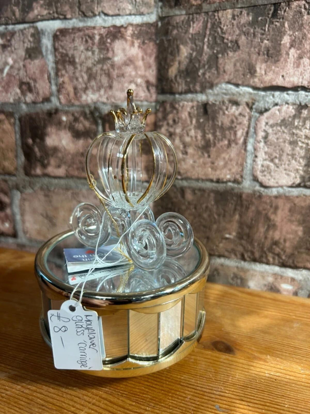 Mayflower Glass Carriage Ornament