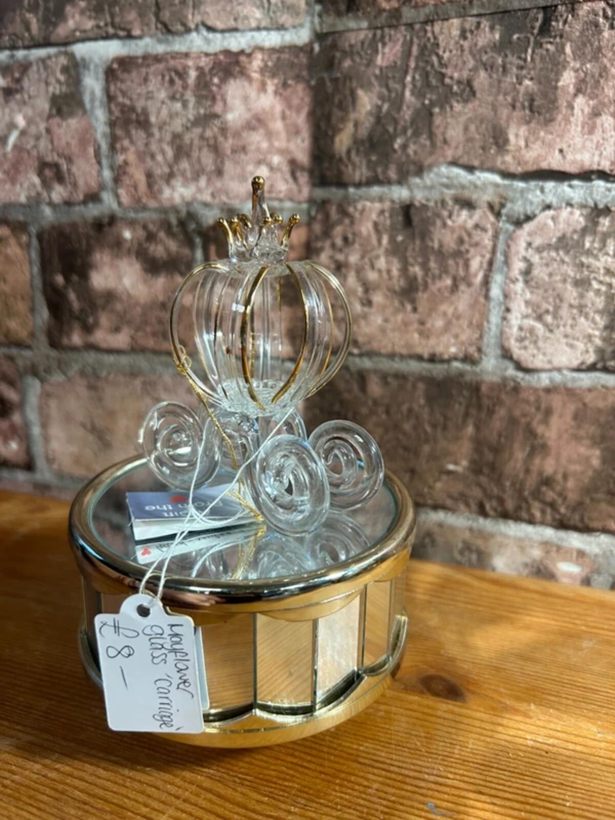 Mayflower Glass Carriage Ornament