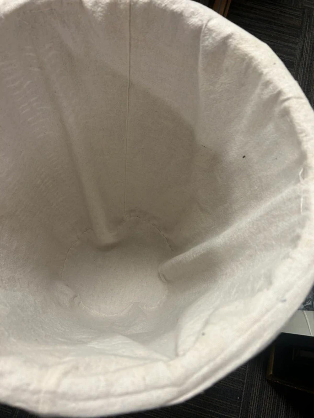 Grey Wicker Laundry Basket