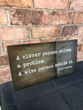 Albert Einstein Metal Quote Sign