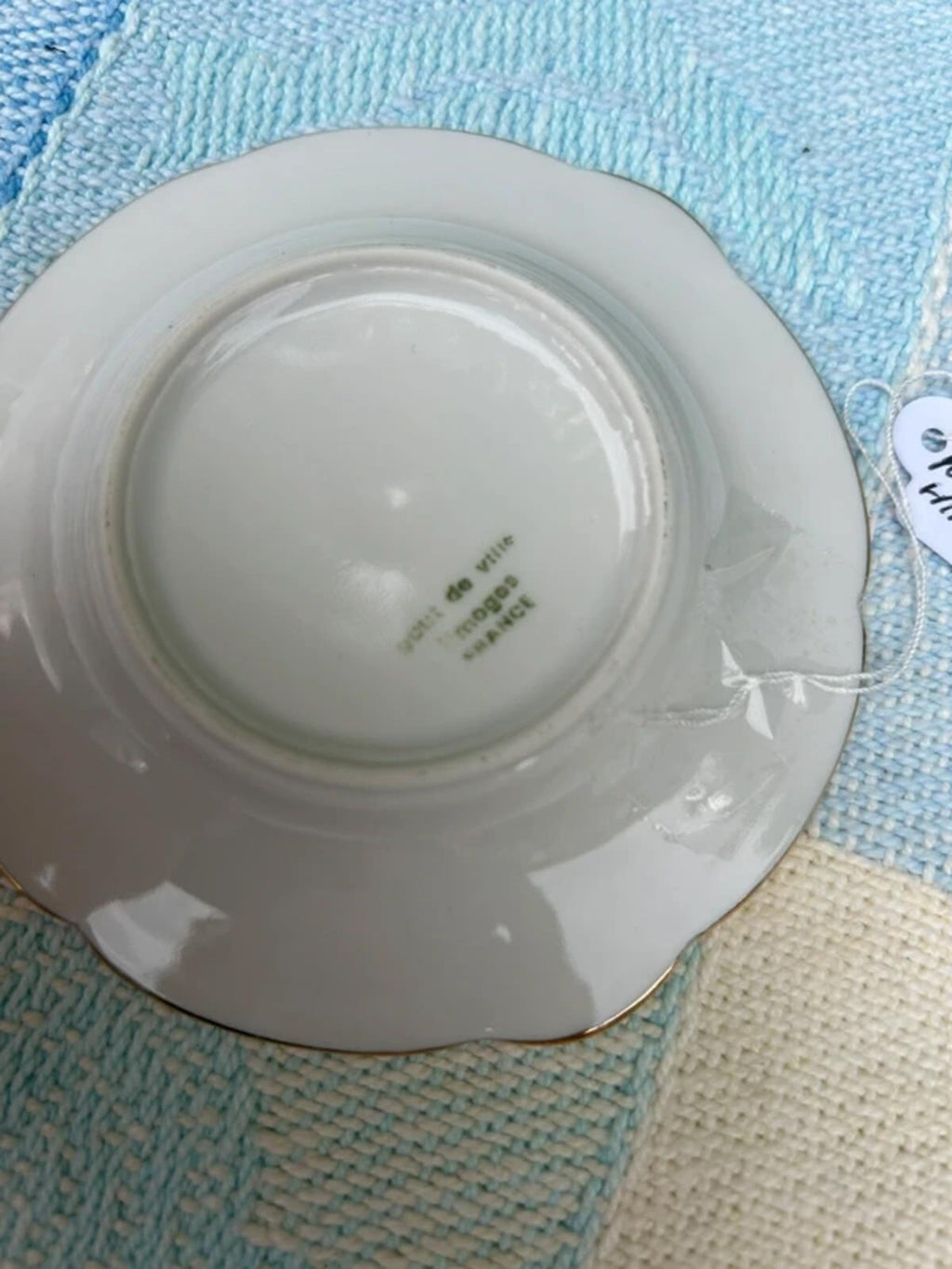 Pair of Limoges French Patterned Trinket Dish Plates