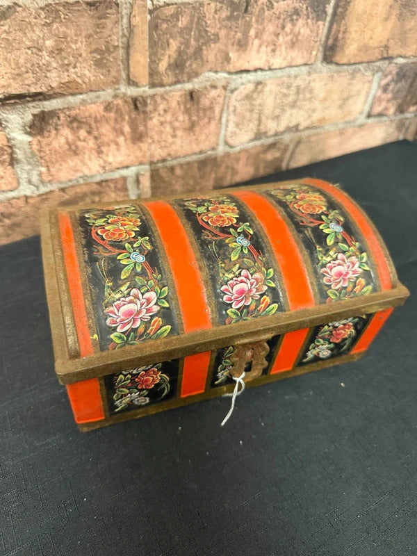 Vintage Domed Top Metal Tin